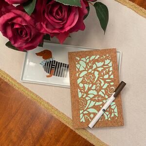 Cork covered notebook with pen NWT